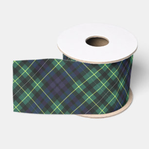 Gros-grain Ruban - Dessin Tartan Jaune, Vert & Bleu 2