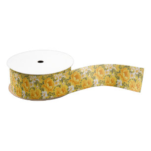 Gros-grain Ruban d'impression florale