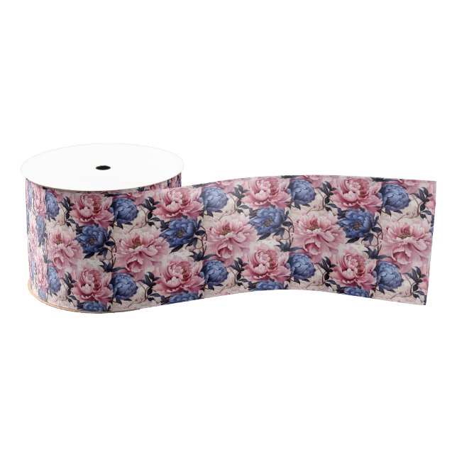 Gros-grain Ruban d'impression florale (Bobine)