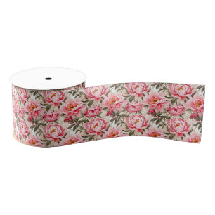 Gros-grain Ruban d'impression florale