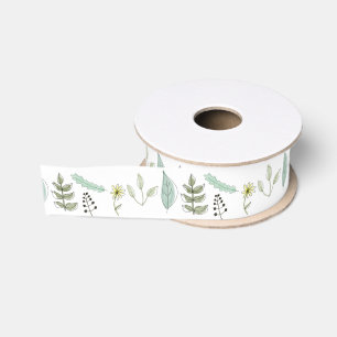Gros-grain Ruban - Feuilles d'été largeur 1,5 po
