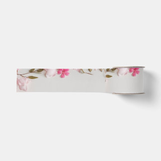 Gros-grain ruban floral