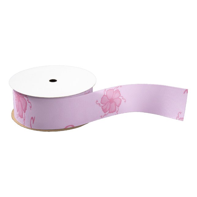 Gros-grain Ruban Grosgrain Monochrome FTF en Rose (Bobine)