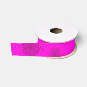 Gros-grain Ruban Grosgrain Monochrome Rose Chaud