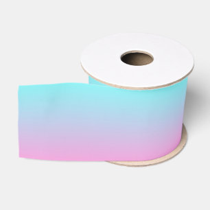 Gros-grain Ruban Grosgrain Ombré Dégradé Rose Bleu Aqua Moder