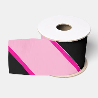 Gros-grain Ruban grosgrain rayé rose et noir Halloween