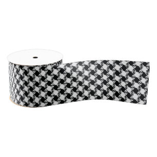 Gros-grain Ruban Houndstooth Grosgrain
