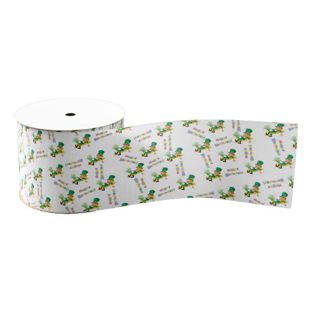 Gros-grain Ruban Joyeux Anniversaire St. Patrick (Bobine)