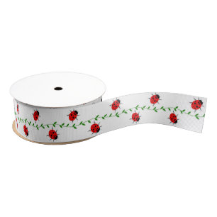 Gros-grain Ruban Ladybug et vigne