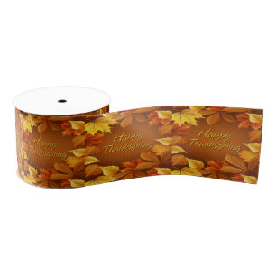 Gros-grain Ruban large bon thanksgiving 1 3"