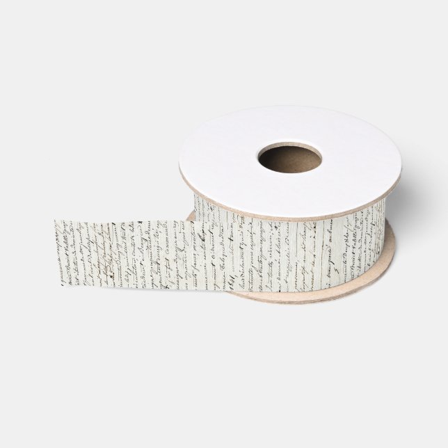 Gros-grain Ruban manuscrit Vintage Abstrait (Bobine)