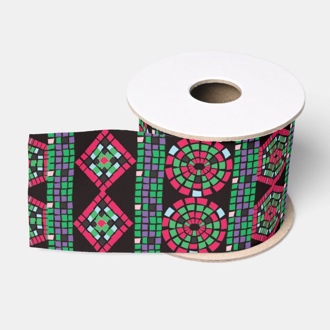 Gros-grain Ruban mosaïque (Bobine)