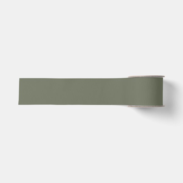 Gros-grain Ruban Moss Green Grosgrain personnalisable (Devant)
