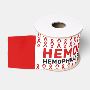 Gros-grain Ruban Motif de sensibilisation à l'hémophilie