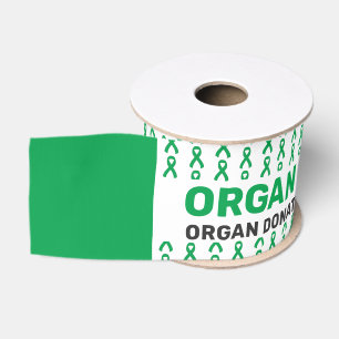 Gros-grain Ruban Motif de sensibilisation au don d'organes
