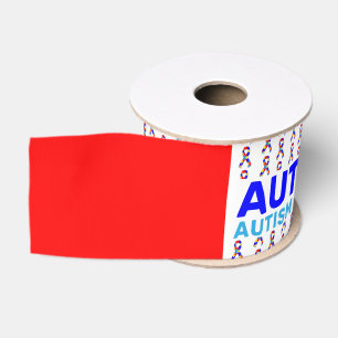 Gros-grain Ruban Motif sensibilisation sur l'autisme