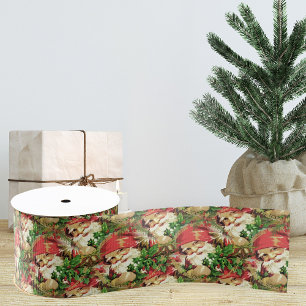 Gros-grain Ruban Noël vintage du Père Noël Ruban cadeau