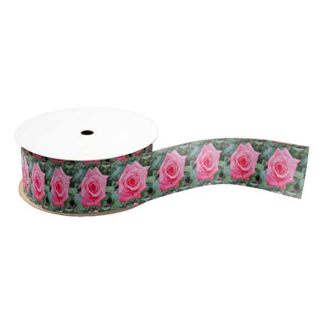 Gros-grain Ruban parfait rose rose satin (Bobine)