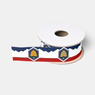 Gros-grain Ruban patriotique avec nouveau drapeau de l'État d