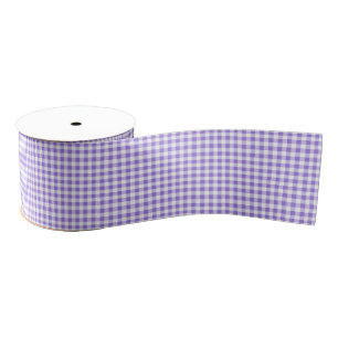 Gros-grain Ruban pourpre En vichy Grosgrain