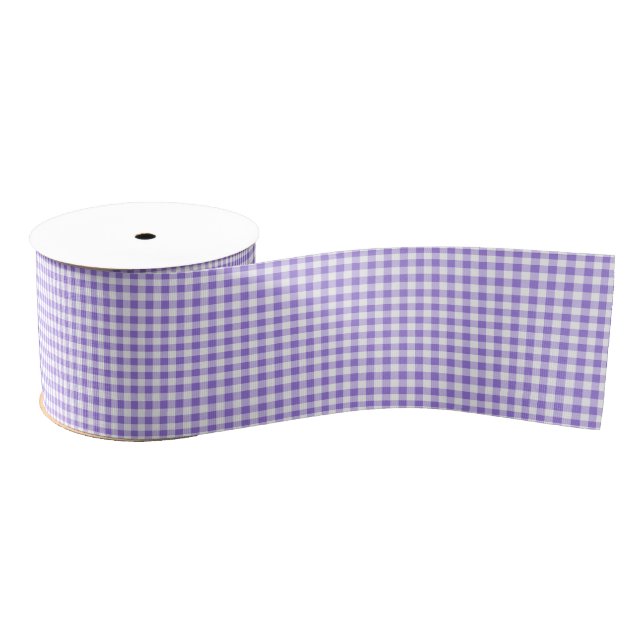 Gros-grain Ruban pourpre En vichy Grosgrain (Bobine)