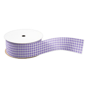 Gros-grain Ruban pourpre En vichy Grosgrain