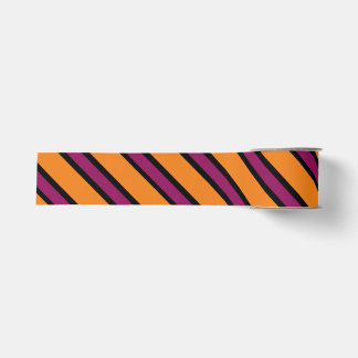 Gros-grain Ruban rayé orange, violet et noir Halloween