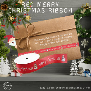 Gros-grain Ruban rouge de Noël joyeux
