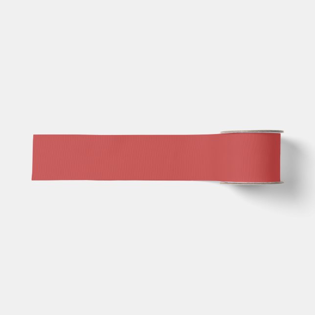 Gros-grain Ruban Rouge Fraise Uni (Devant)