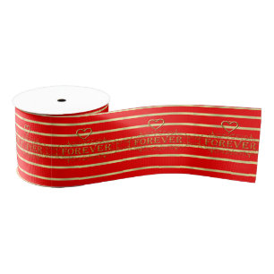 Gros-grain Saint-Valentin Amour pour l'or Coeur Ruban