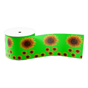 Gros-grain tournesols en ruban décoratif