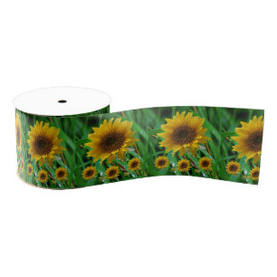 Gros-grain tournesols en ruban décoratif