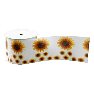 Gros-grain tournesols en ruban décoratif