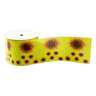 Gros-grain tournesols en ruban décoratif