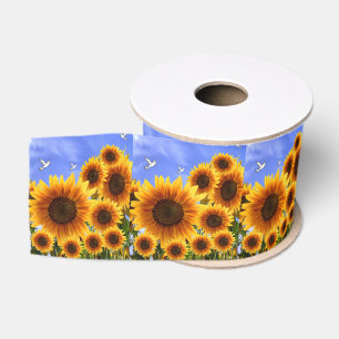 Gros-grain tournesols ruban décoratif