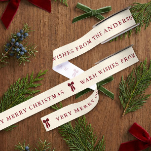 Gros-grain Très Joyeux Noël Ruban Rouge Grandmillennial
