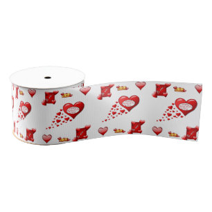 Gros-grain véntines de ruban décoratif amour