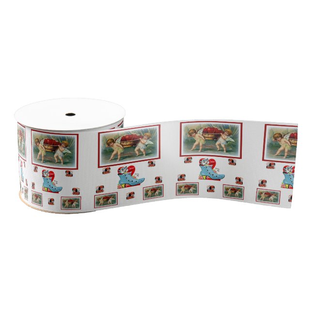 Gros-grain véntines de ruban décoratif amour (Bobine)