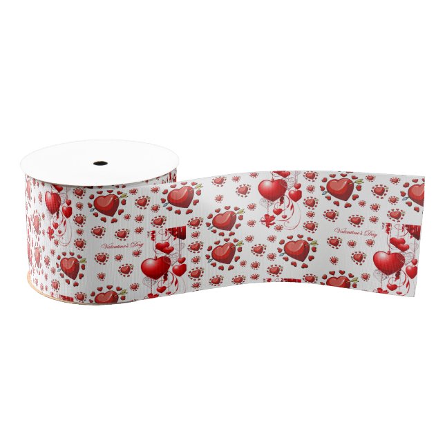 Gros-grain véntines de ruban décoratif amour (Bobine)