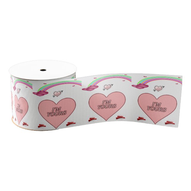 Gros-grain véntines de ruban décoratif amour (Bobine)