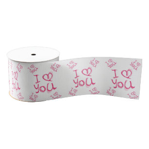 Gros-grain véntines de ruban décoratif amour
