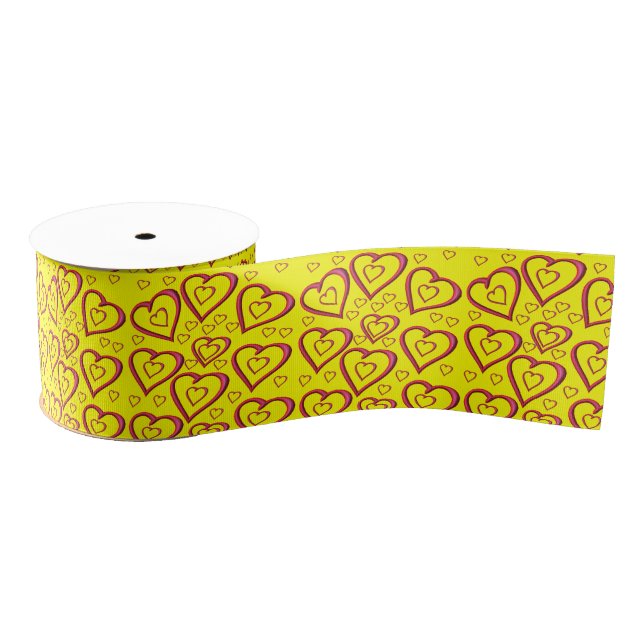 Gros-grain véntines de ruban décoratif amour (Bobine)