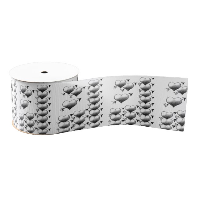 Gros-grain véntines de ruban décoratif amour (Bobine)