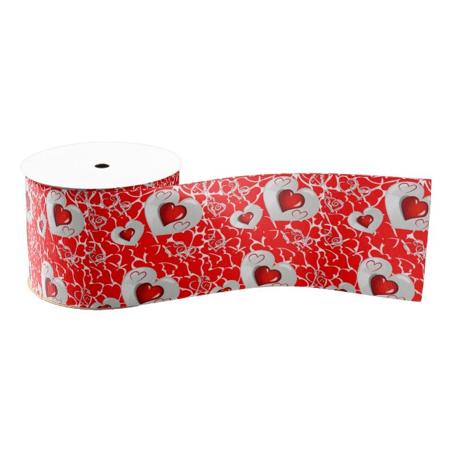 Gros-grain véntines de ruban décoratif amour (Bobine)