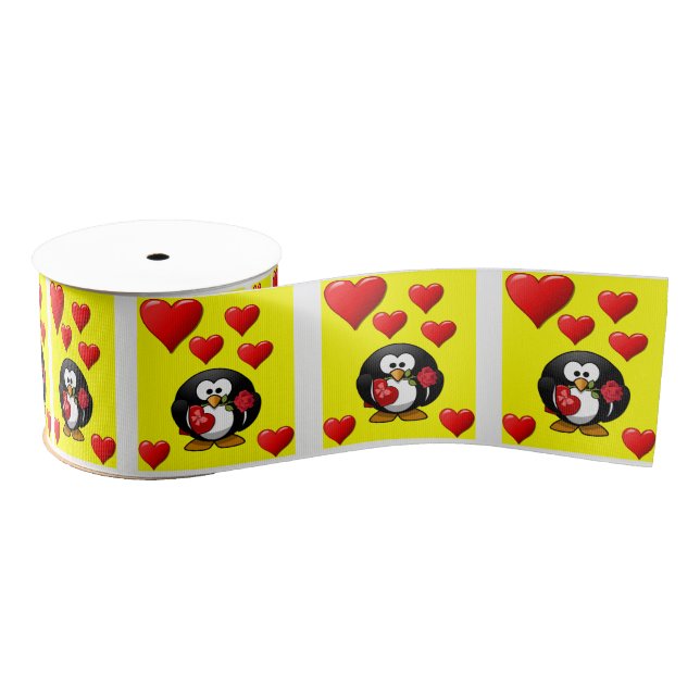 Gros-grain véntines de ruban décoratif amour (Bobine)