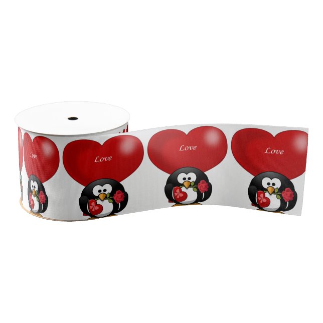 Gros-grain véntines de ruban décoratif amour (Bobine)