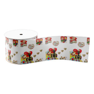 Gros-grain véntines de ruban décoratif amour
