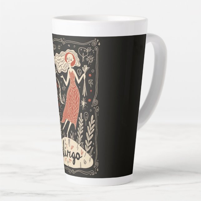 Gros latte de Mug Virgo Celestial Zodiac Art (Angle droit)