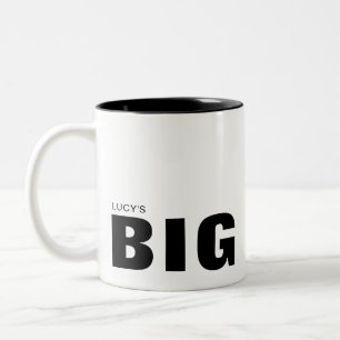 Gros Mug Personnalisable Texte Noir Typographie