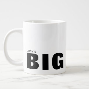 Gros Mug Personnalisable Texte Noir Typographie